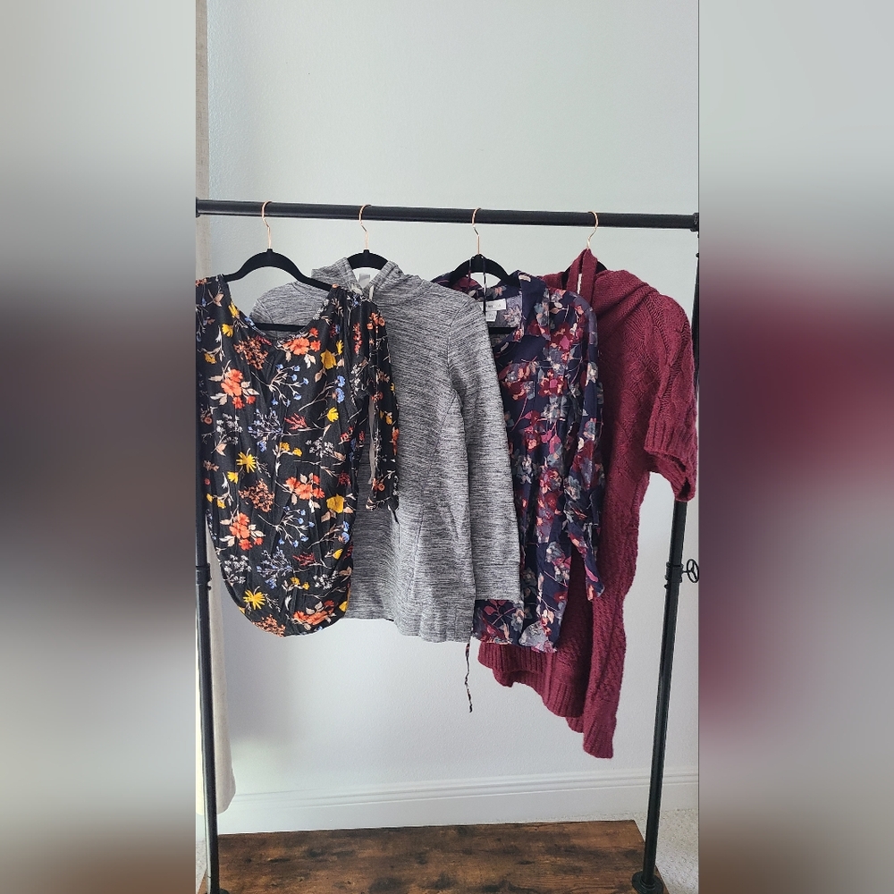 Maternity Cold Weather shirt, Hoodie, Tunic, Dress bundle Size medium - 4 Total